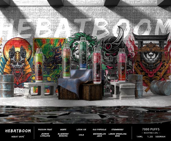 HEBAT BOOM 7000 PUFFS/喜貝抛棄式電子煙/Hebat一次性電子煙/ 台灣電子煙批發