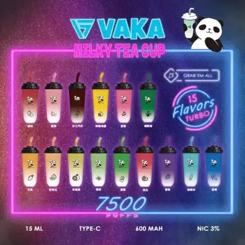 VAKA 奶茶杯/一次性電子煙 7500口/24H發貨