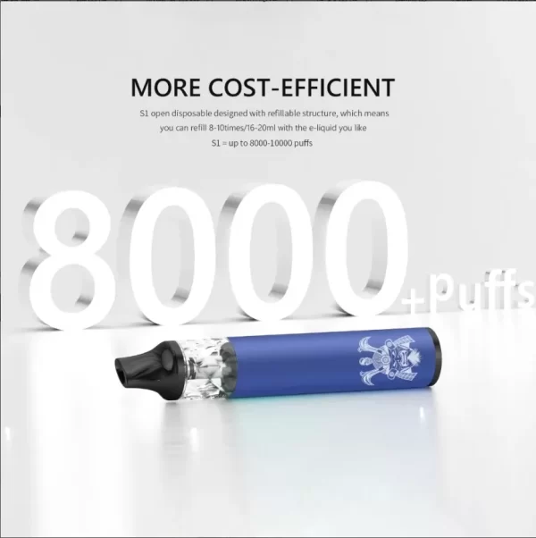將軍 S1 DISPOSABLE BARS 一次性註油電子煙主機 可重複註油