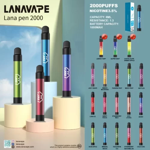 LANA PEN 2000 puffs 一次性電子煙