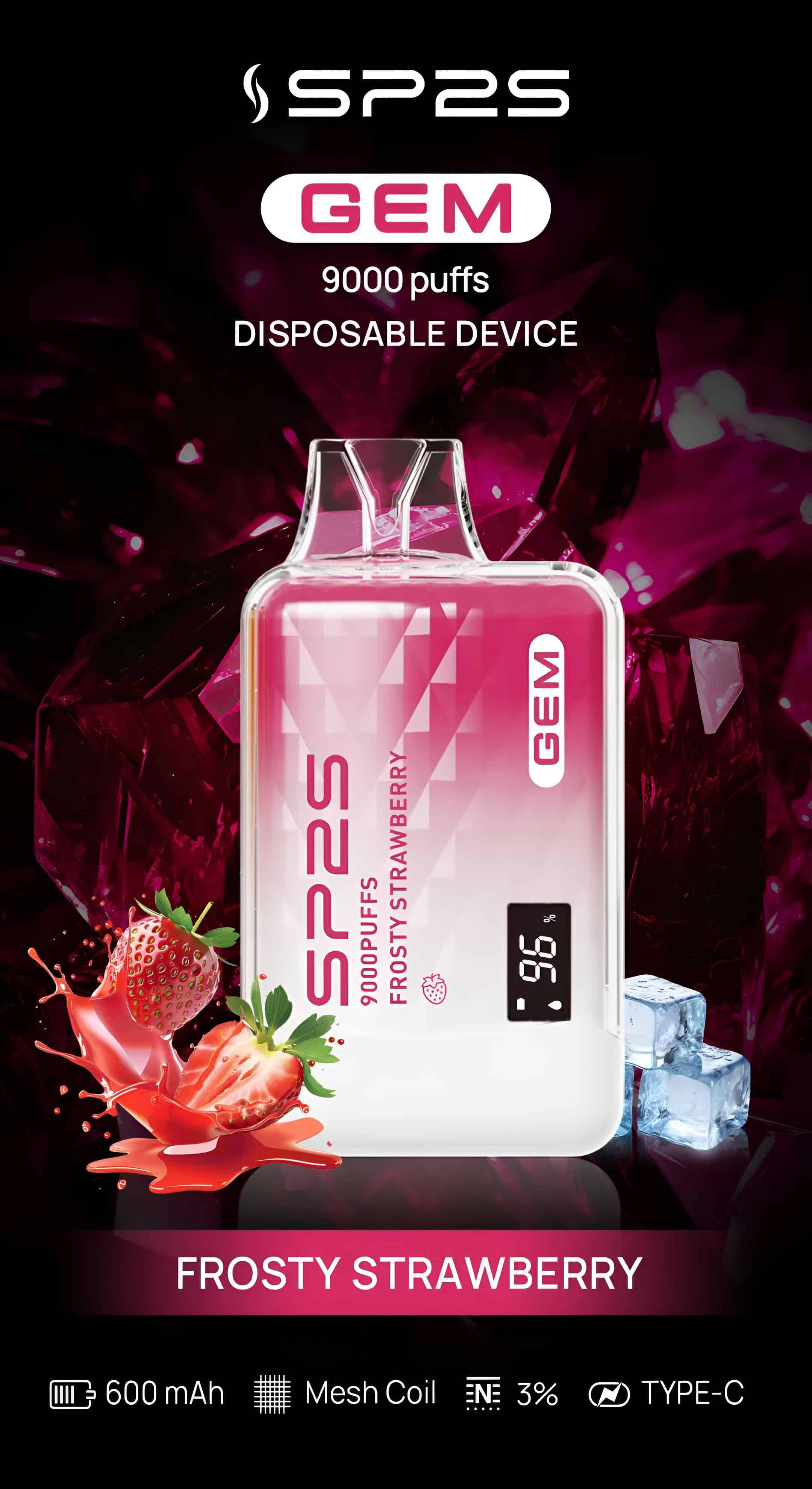 SP2 煙彈 SP2S GEM 9000 PUFFS 思博瑞抛棄式電子烟